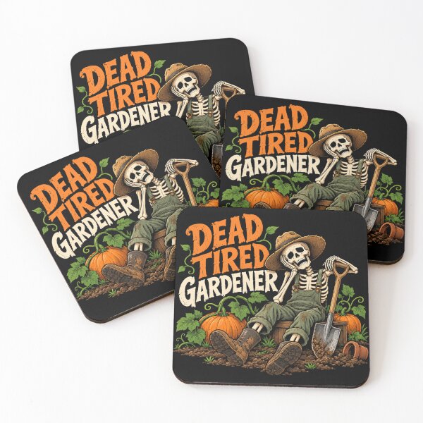 Item preview, Dead Tired Gardener – Funny Skeleton Gardening Halloween Design designed and sold by DIRT & HARVEST.