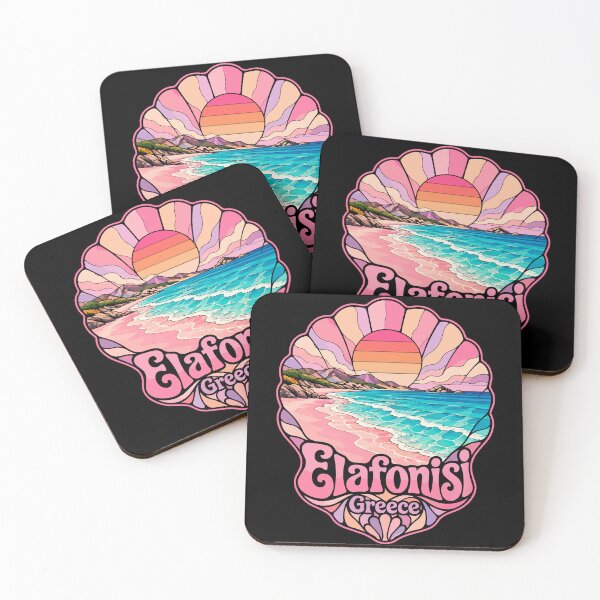 Item preview, Elafonisi Beach Crete Greece Stained Glass Travel designed and sold by TomFrontierArt.