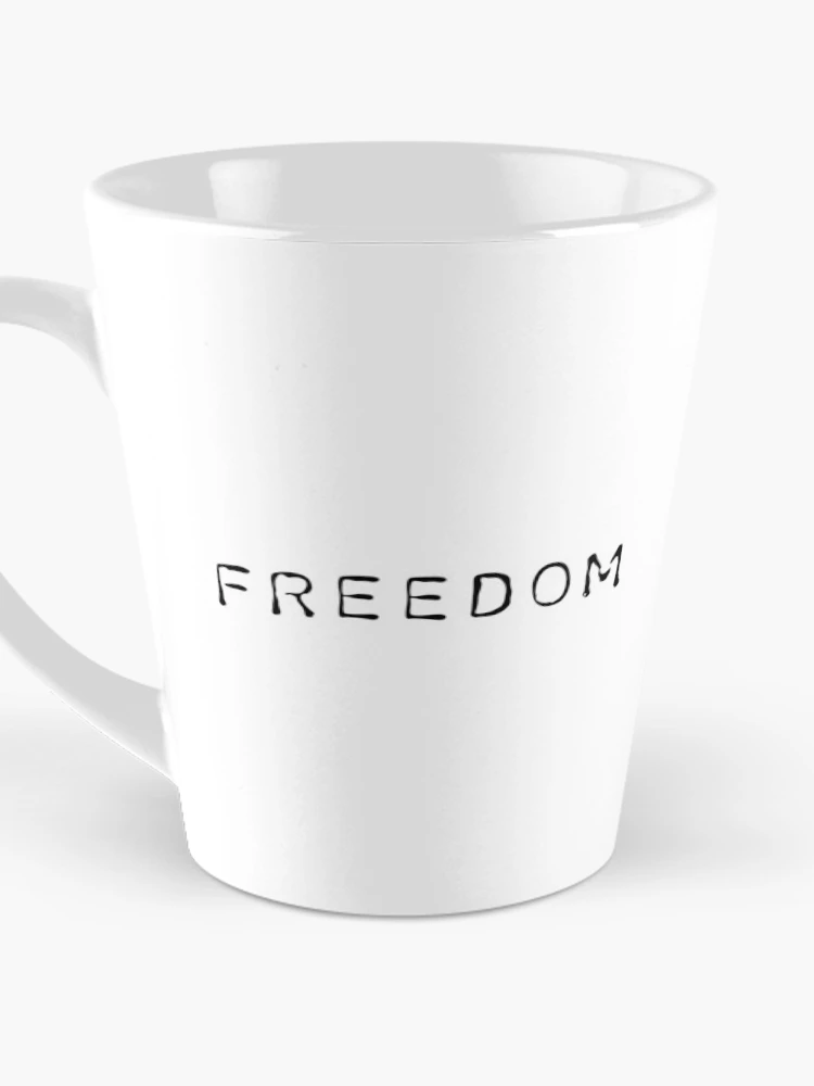 Thumbnail 3 of 4, Coffee Mug, FREEDOM design designed and sold by Mad Apparel.