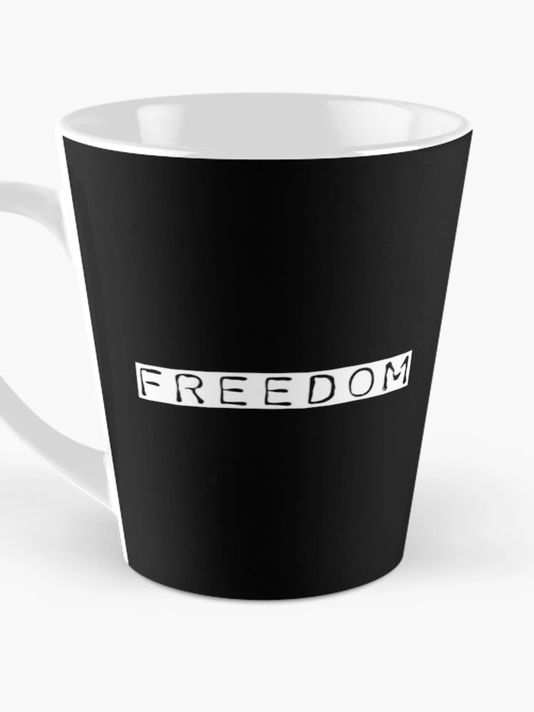 Thumbnail 3 of 4, Coffee Mug, FREEDOM design designed and sold by Mad Apparel.