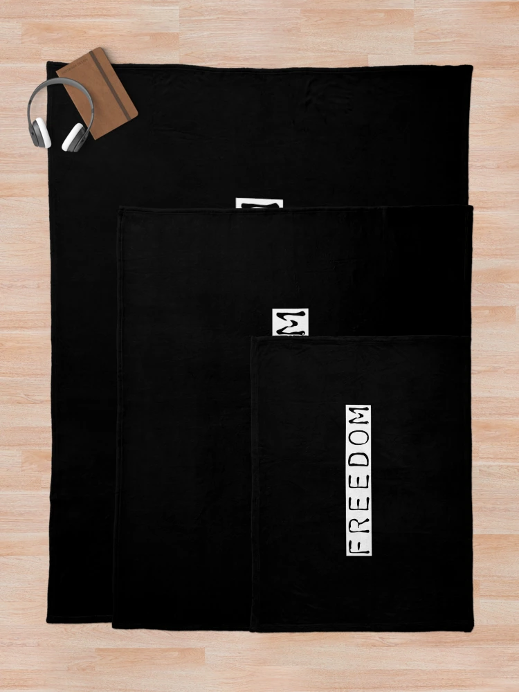 Thumbnail 5 of 6, Throw Blanket, FREEDOM design designed and sold by Mad Apparel.