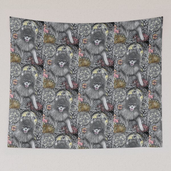 Item preview, Zentangle Pomeranian Portrait designed and sold by LorieFossaArt.