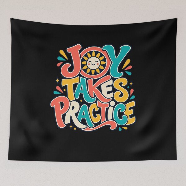 Item preview, Joy Takes Practice Smiling Sun Positive Message designed and sold by fungear.