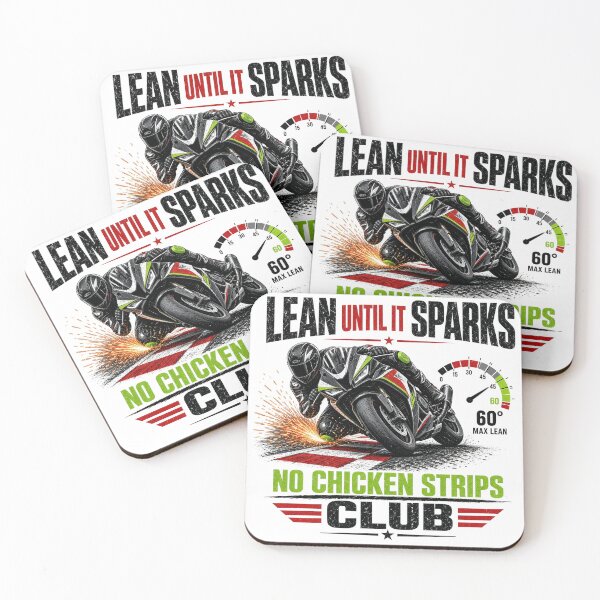 Item preview, Lean Until It Sparks Knee Dragger Club - Supersport Crotch Rocket Track Bike designed and sold by SwushosShirtz.