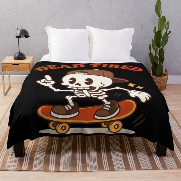 Item preview, Dead Tired Skater Skeleton Funny Cartoon designed and sold by magiccato.