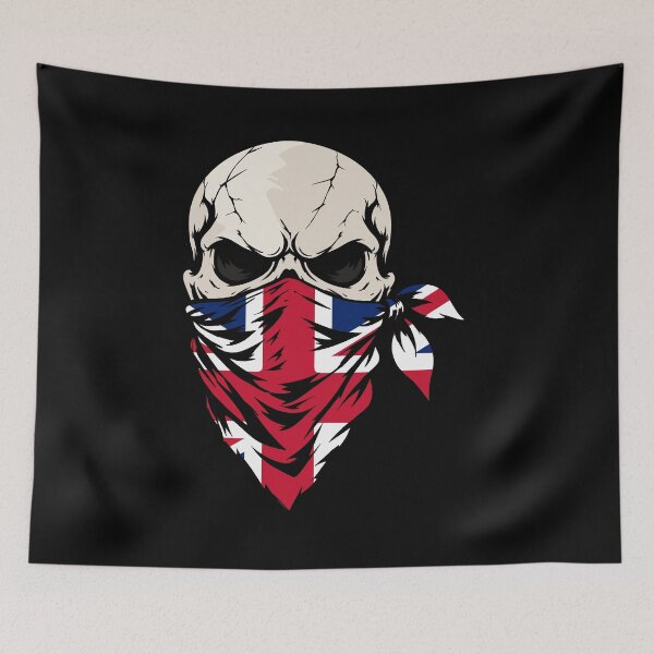 Item preview,  UK Bandana Skull - British Flag Biker Skull designed and sold by Marshallamoakohene.
