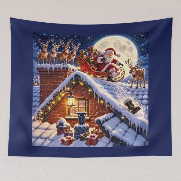 Item preview, Christmas with Santa – The Runaway Boot designed and sold by LegademaArt.