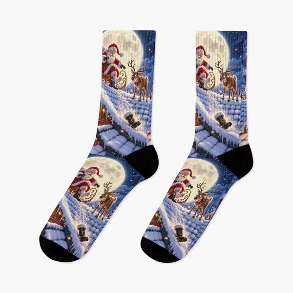 Item preview, Christmas with Santa – The Runaway Boot designed and sold by LegademaArt.