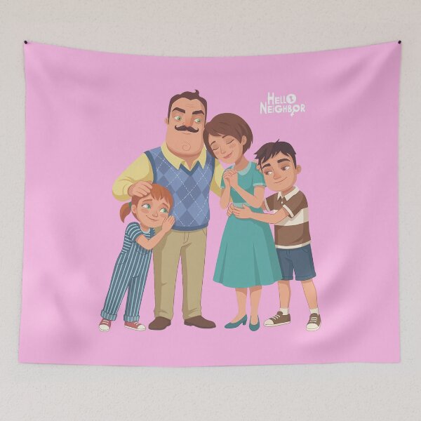 Item preview, Hello Neighbor Peterson Family – Mr. Peterson, Diane, Aaron & Mya designed and sold by karamram.