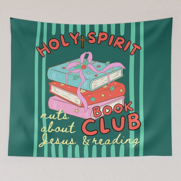 Item preview, Holy Spirit Book Club Love Books and Jesus Booked for Christmas Reading Xmas Bookish designed and sold by Forevermore.