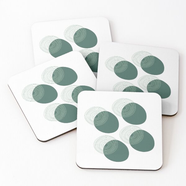Item preview, Modern Minimalis sage green Circles Overlapping Graphic Art designed and sold by Telegant.
