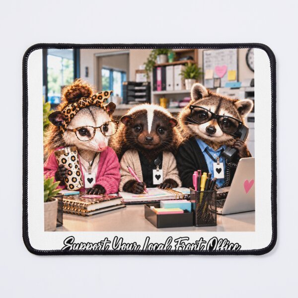 Item preview, Support Your Local Front Office Raccoon Skunk Possum Squad designed and sold by WeirdlyMild.