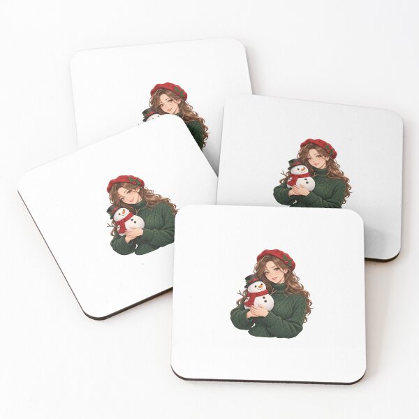 Item preview, Christmas Anime Girl with Cozy Snowman designed and sold by Krasawcew.
