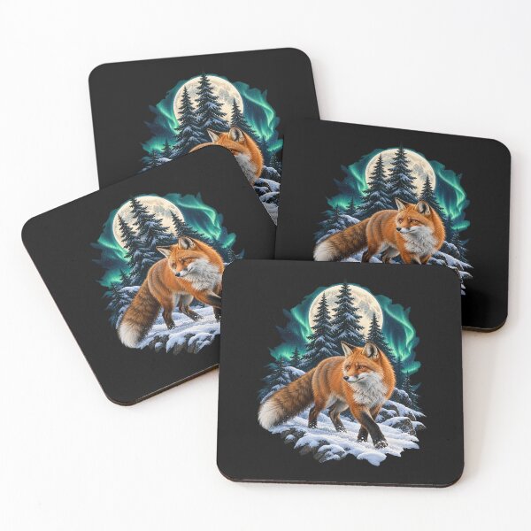 Item preview, Forest Solstice Fox And Moon - Winter Watch designed and sold by Good Mood Foundry.
