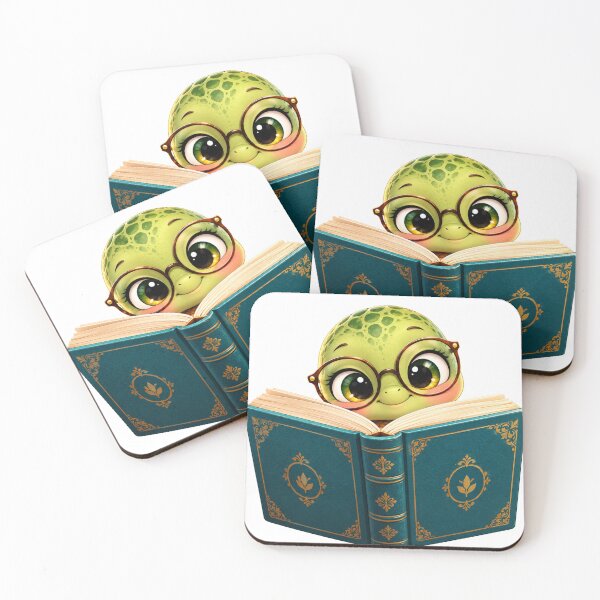 Item preview, Cute Baby Turtle Reading Book with Glasses - Smart Studious Turtle Clipart designed and sold by GoldenSparkleShop.