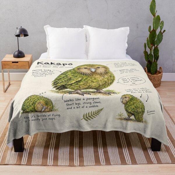 Item preview, Funny Kākāpō Illustration – Part Parrot, Part Owl, Part Walrus | New Zealand Wildlife Art designed and sold by Follow the Hedgehog.