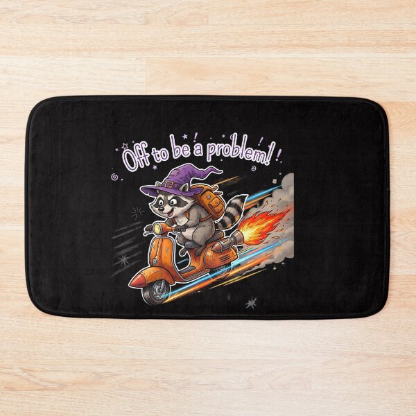 Item preview, Off To Be A Problem Raccoon Wizard Mischievous Animal Fantasy designed and sold by w66aboo.