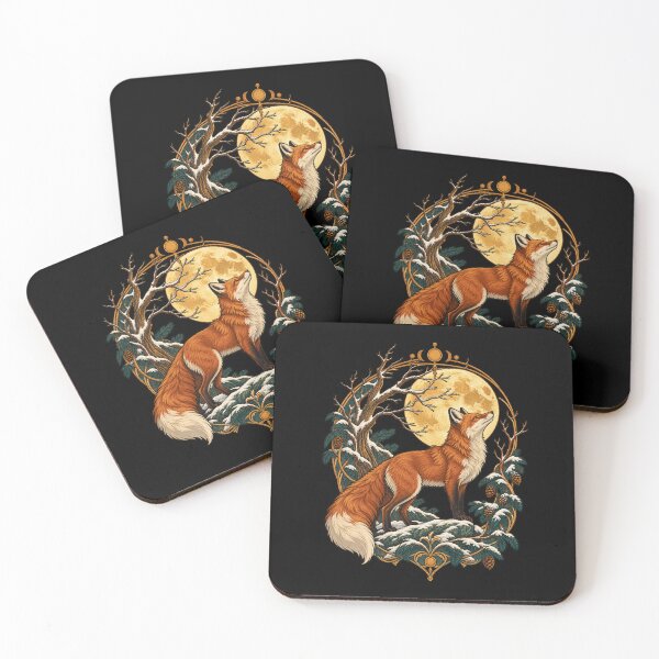 Item preview, Forest Solstice Fox And Moon - Northern Night designed and sold by Good Mood Foundry.