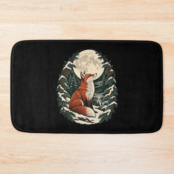 Item preview, Forest Solstice Fox And Moon - Botanical Moon designed and sold by Good Mood Foundry.