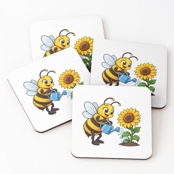Item preview, Bumblebee Gardener Watering a Sunflower designed and sold by Juan Acevedo Acosta.