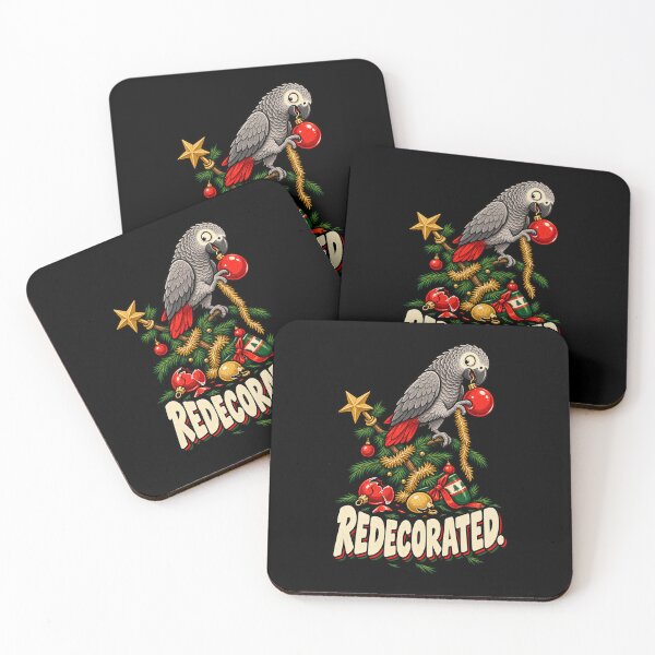 Item preview, Funny African Grey Parrot Christmas - Redecorated designed and sold by MOTIFOLK.