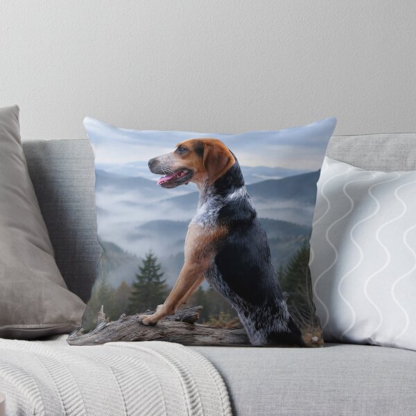 Item preview, Smoky Mountain Scent Hound Bluetick Coonhound Print designed and sold by RescueHeart10.