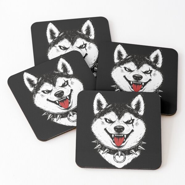 Item preview, Punk Rock Shiba Inu – Gothic Dog Portrait designed and sold by Blink Art Studio.