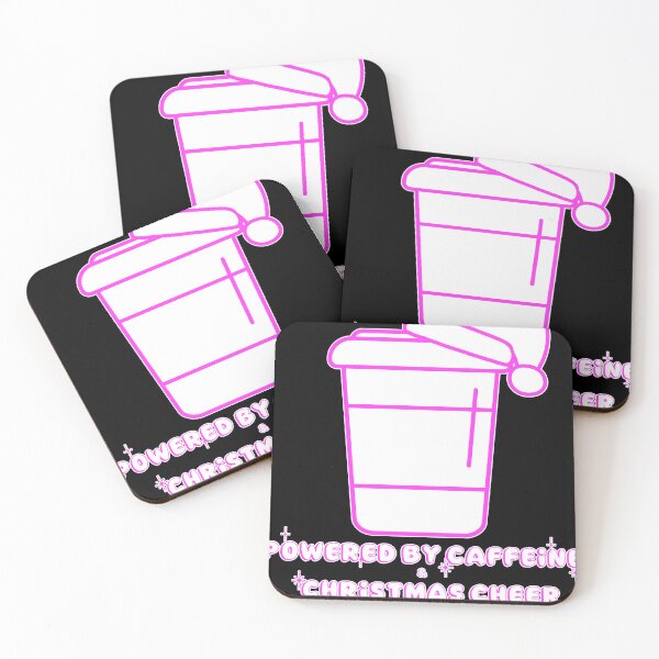 Item preview, Powered by Caffeine & Christmas Cheer Light designed and sold by ShopCNTS.