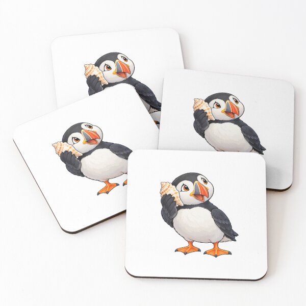 Item preview, Puffin Listening to a Seashell designed and sold by JS Creative Studio.