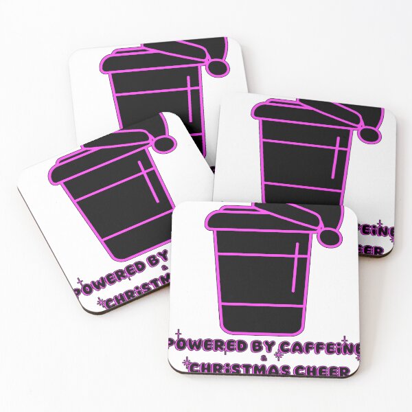Item preview, Powered by Caffeine & Christmas Cheer Dark designed and sold by ShopCNTS.