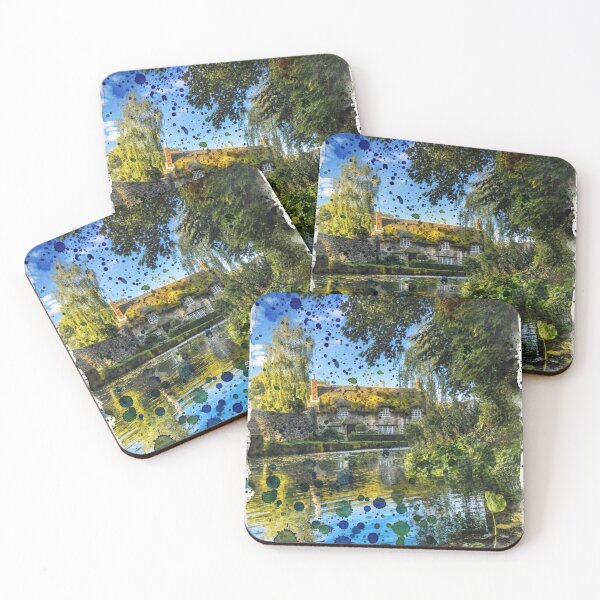 Item preview, Idyllic Thatched Cottage Reflection designed and sold by Astute-Artio-Photography.