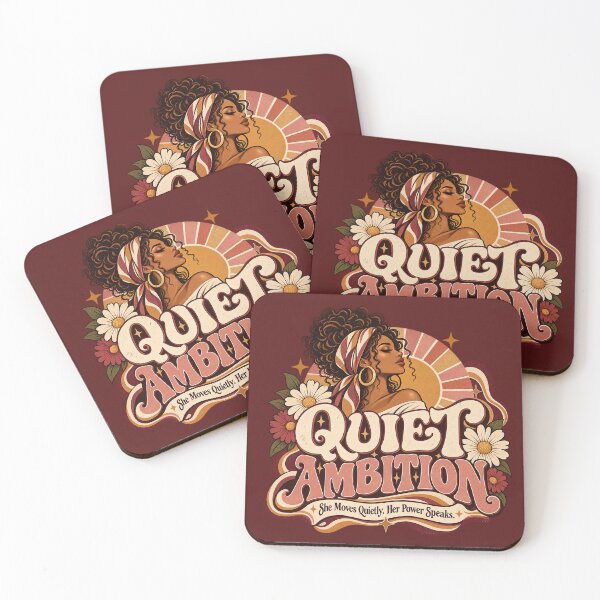Item preview, Quiet Ambition Retro Woman – She Moves Quietly Her Power Speaks | Groovy Feminine Confidence designed and sold by JanuszJarowicz.