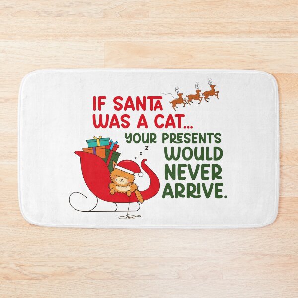 Item preview, Funny Christmas Cat - If Santa Was a Cat designed and sold by weirdove.