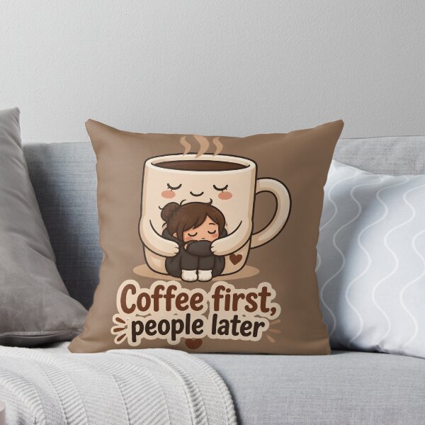 Item preview, Coffee First, People Later Cozy Illustration designed and sold by JC Art Creations.
