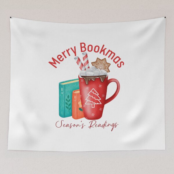 Item preview, Merry Bookmas Cozy Reading Holiday designed and sold by LuveraxArt.