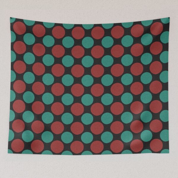 Item preview, Retro Red Turquoise Polka Dots Spots Vintage Whimsy designed and sold by Chatula Print Studio.