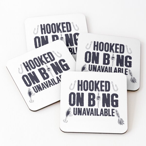 Item preview, Hooked on Being Unavailable, Funny Fishing designed and sold by CloudyPress.