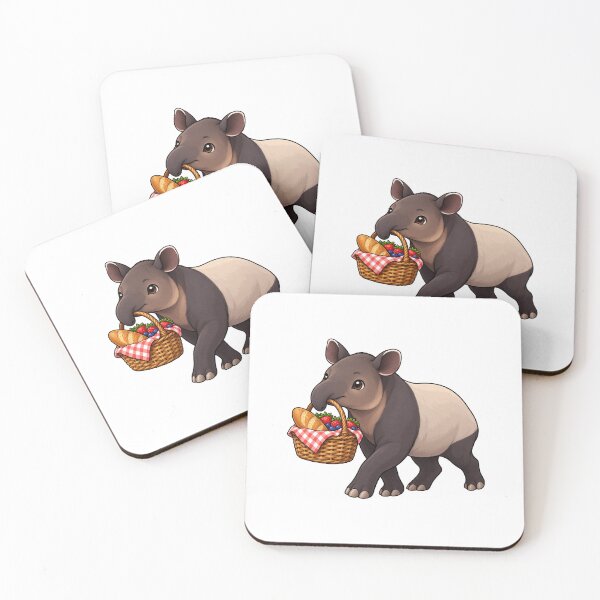 Item preview, Tapir Carrying a Picnic Basket designed and sold by JS Creative Studio.