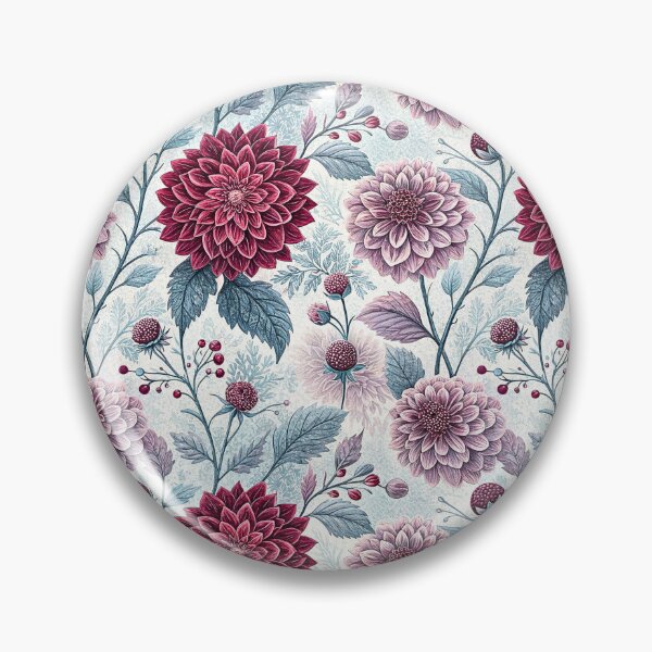 Item preview, Winter Dahlia Burgundy Botanical Pattern designed and sold by Storybook Botanica.