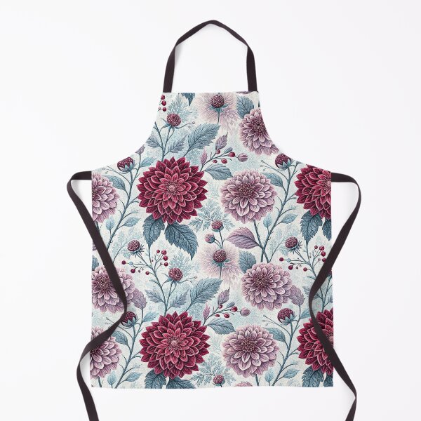 Item preview, Winter Dahlia Burgundy Botanical Pattern designed and sold by Storybook Botanica.