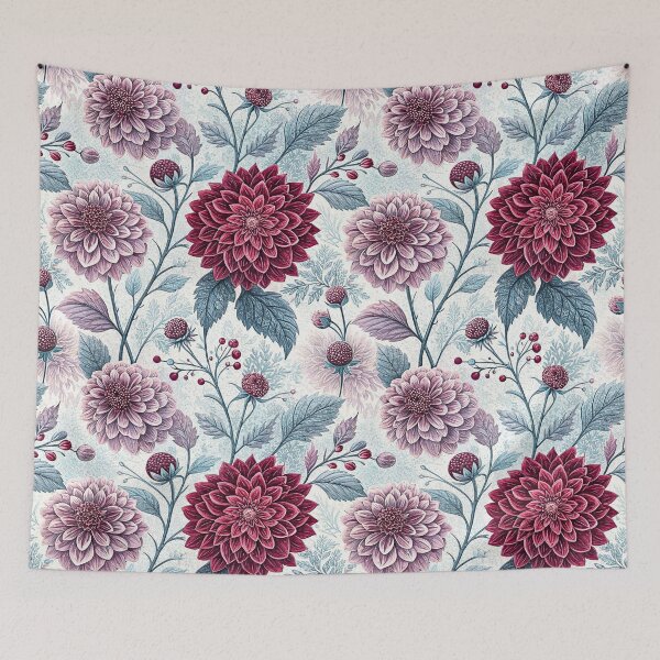 Item preview, Winter Dahlia Burgundy Botanical Pattern designed and sold by Storybook Botanica.