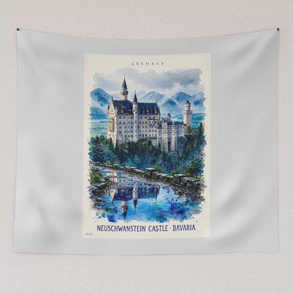 Item preview, Germany — Neuschwanstein Castle — The Enchanted Castle in the Clouds. designed and sold by DibujandoPorfa.