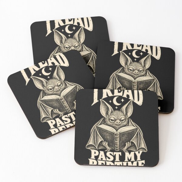Item preview, I Read Past My Bedtime – Gothic Bookworm Bat designed and sold by Ajdaprint.