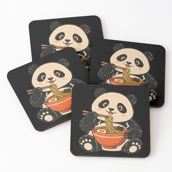 Item preview, Cute Panda Eating Ramen – Vintage Noodle Lover designed and sold by Ajdaprint.