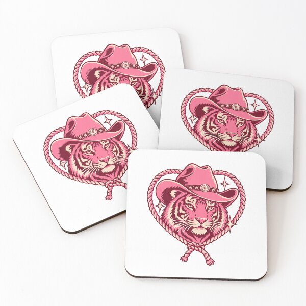 Item preview, Pink Tiger Cowgirl - Retro Heart designed and sold by Good Mood Foundry.