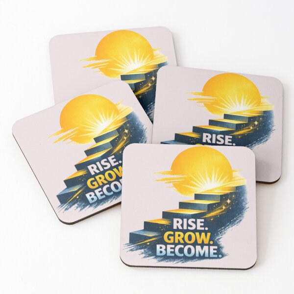 Item preview, Rise Grow Become | Motivational Sunrise Staircase designed and sold by Be-You-Vibes.