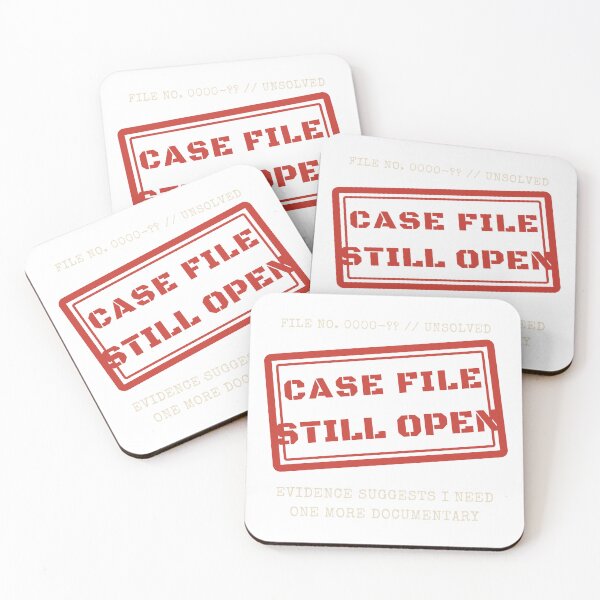 Item preview, Case File Still Open Unsolved Mystery Stamp designed and sold by Night Owl Prints.