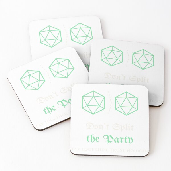 Item preview, Don't Split The Party Tabletop RPG Dice designed and sold by Night Owl Prints.