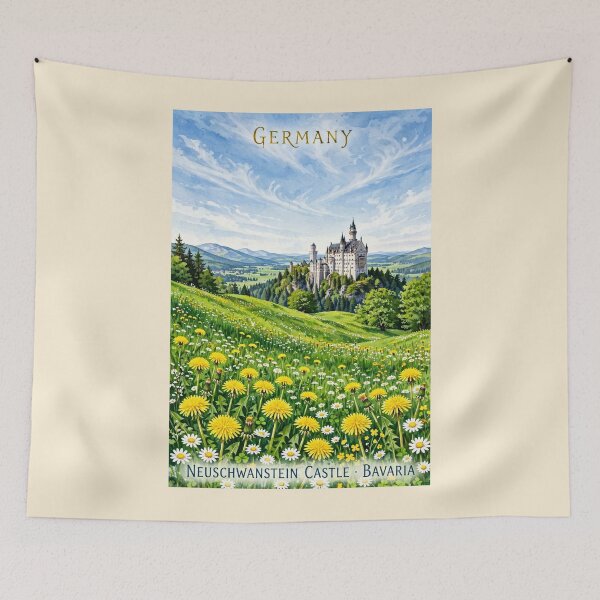 Item preview, Germany — Neuschwanstein Castle — Beneath the Bavarian Skies designed and sold by DibujandoPorfa.