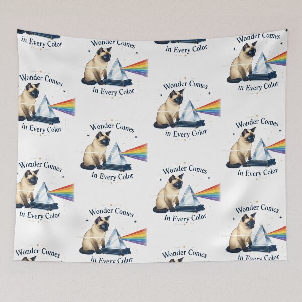 Item preview, Siamese Prism Cat – Wonder Comes in Every Color designed and sold by PurrBloom Studio.
